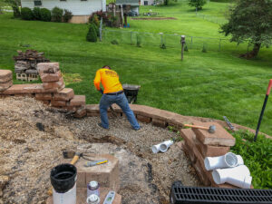 Retaining Wall and Drain Repair - Greener Designs Landscaping--Lawn-&--Construction
