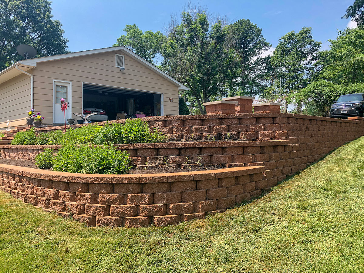 Retaining Wall and Drain Repair - Greener Designs Landscaping--Lawn-&--Construction