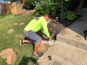 Landscaping Retaining Wall Rebuild - Greener Designs Landscaping
