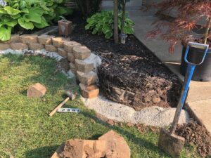 Landscaping Retaining Wall Rebuild - Greener Designs Landscaping