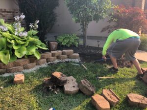Landscaping Retaining Wall Rebuild - Greener Designs Landscaping