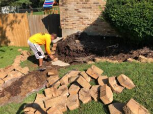 Landscaping Retaining Wall Rebuild - Greener Designs Landscaping