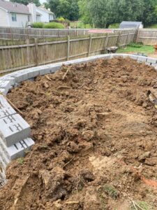 Greener Designs Landscaping St. Louis and St. Charles Retaining Wall for Pool Rebuild