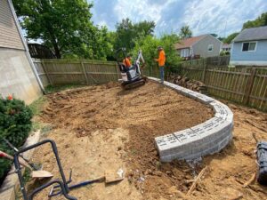 Greener Designs Landscaping St. Louis and St. Charles Retaining Wall for Pool Rebuild