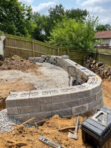 Greener Designs Landscaping St. Louis and St. Charles Retaining Wall for Pool Rebuild