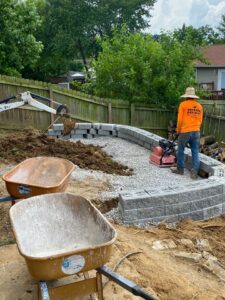 Greener Designs Landscaping St. Louis and St. Charles Retaining Wall for Pool Rebuild