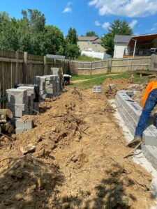 Greener Designs Landscaping St. Louis and St. Charles Retaining Wall for Pool Rebuild