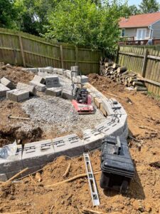 Greener Designs Landscaping St. Louis and St. Charles Retaining Wall for Pool Rebuild